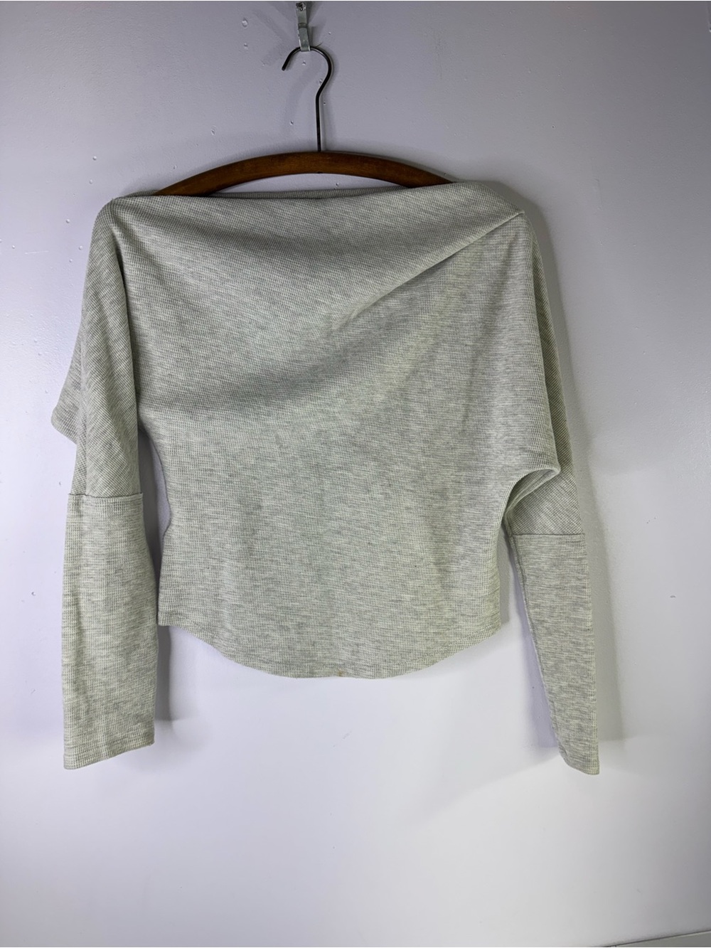 Free People We the Free Fuji Thermal Top in Heather Grey size small